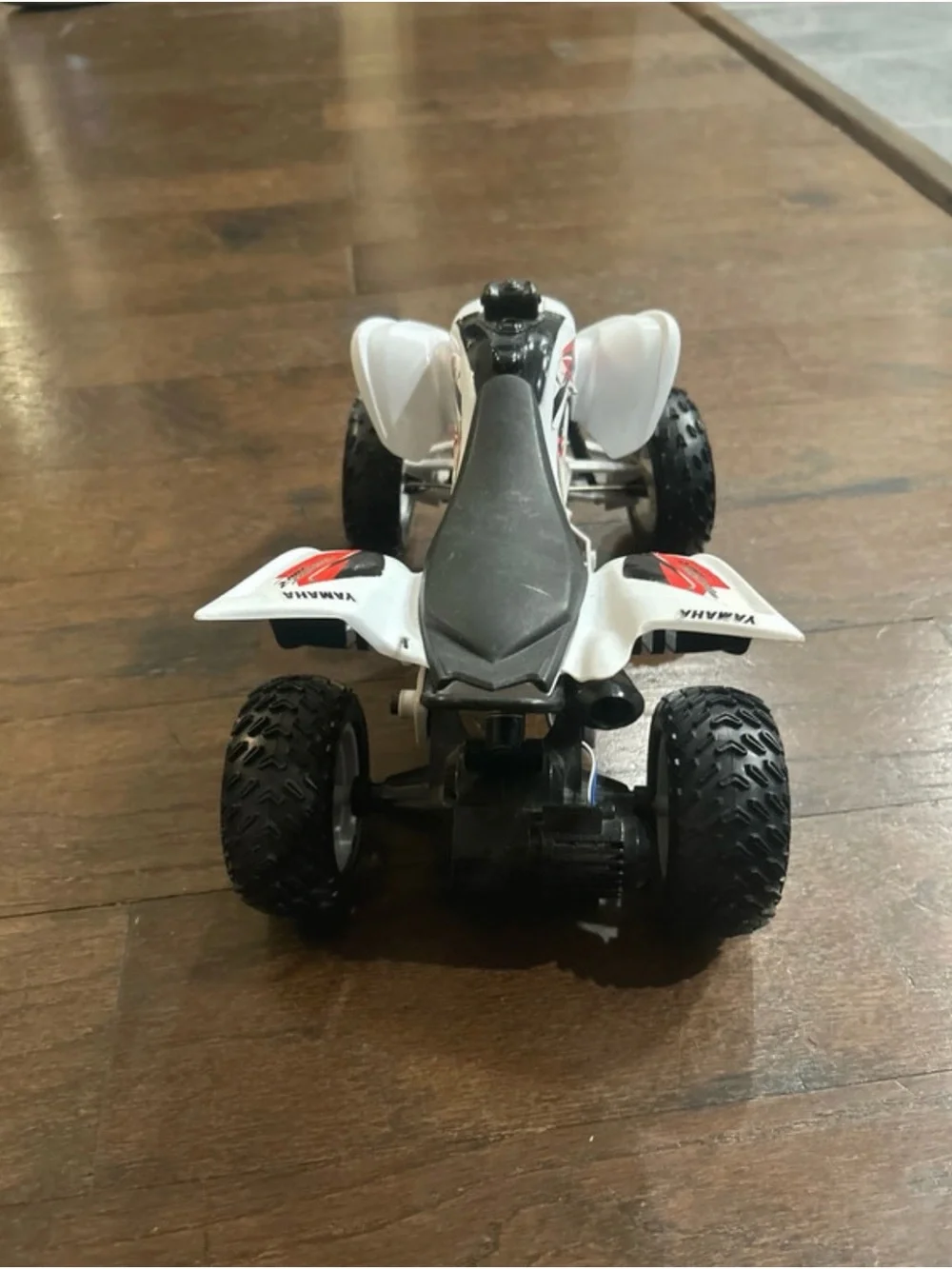 Yamaha White and Black Kids ATV Toy with Red Accents